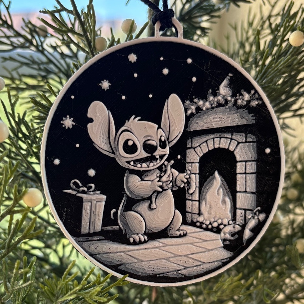 Black and White Holiday Ornament - Picture 1 of 2